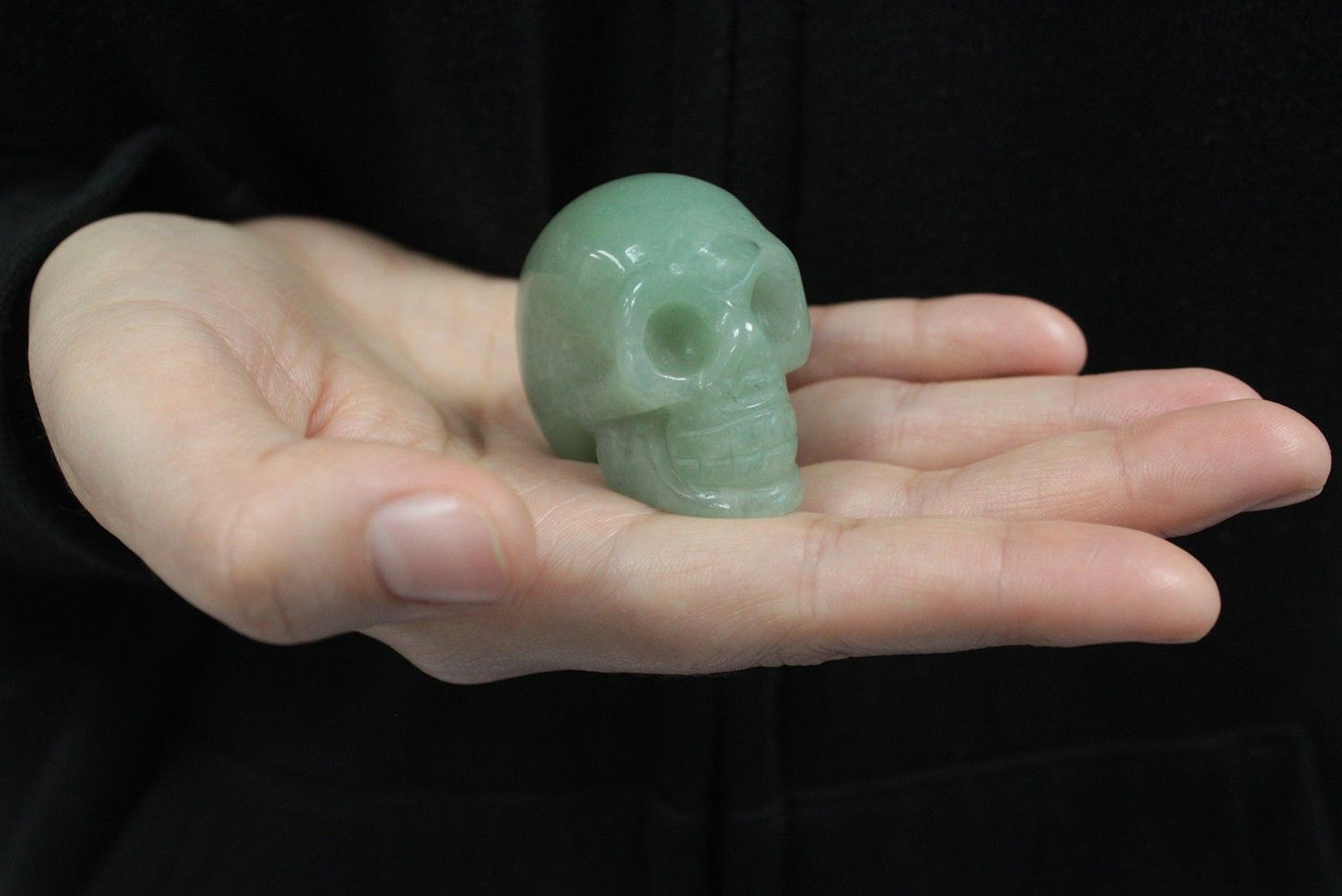 Gemstone Skull - Jade
