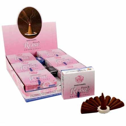 Satya Fresh Rose Dhoop Cones – A Delightful Floral Fragrance for Calm, Romance, and Purification Cones