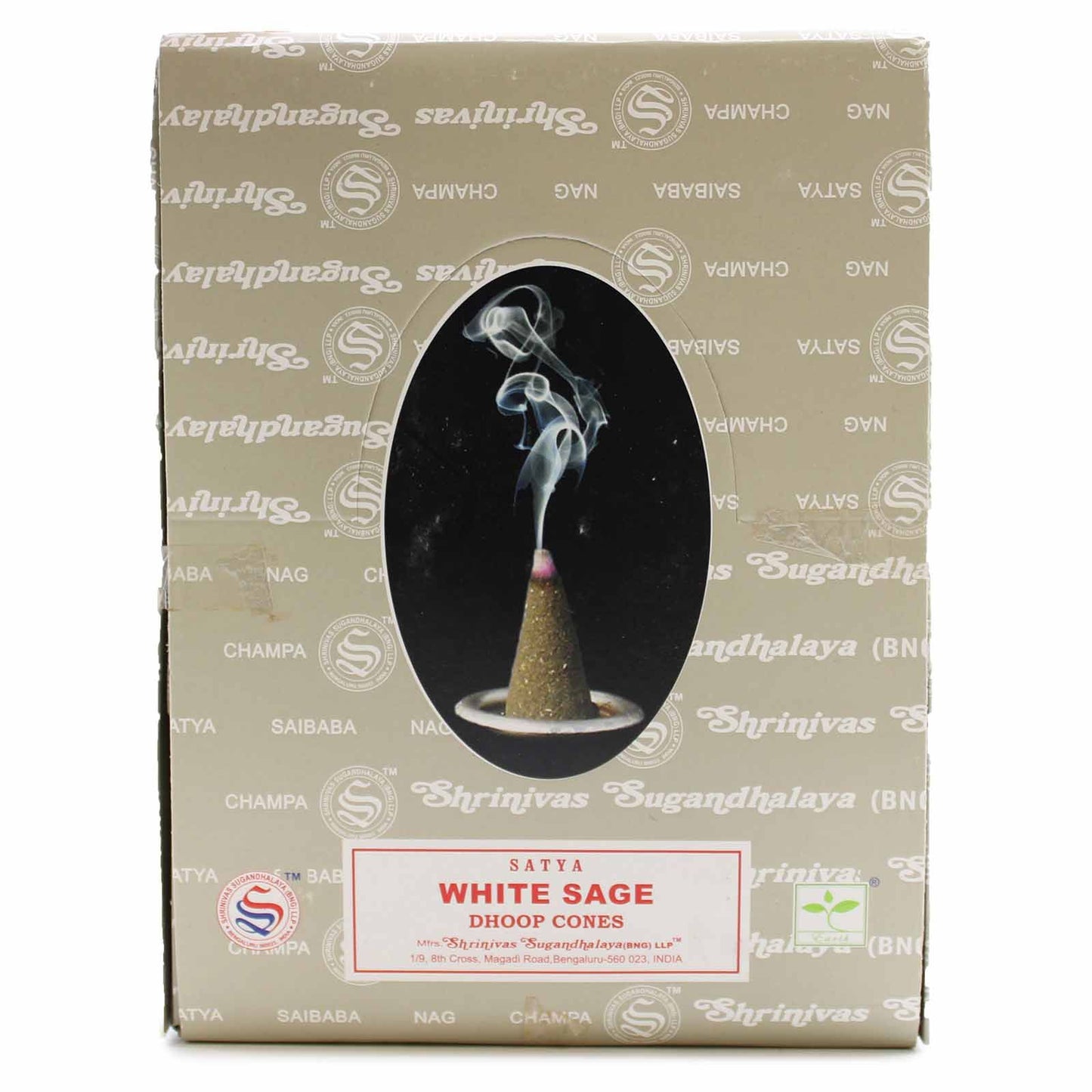 Satya White Sage Dhoop Cones – Purifying Aroma for Energy Cleansing and Spiritual Harmony