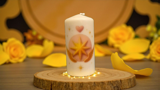 Guardian Wings Candle — Handcrafted Pillar of Peace by Ivy Moon