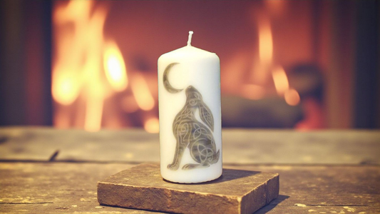 Celtic Hare Candle – Hand Designed & Crafted by Ivy Moon