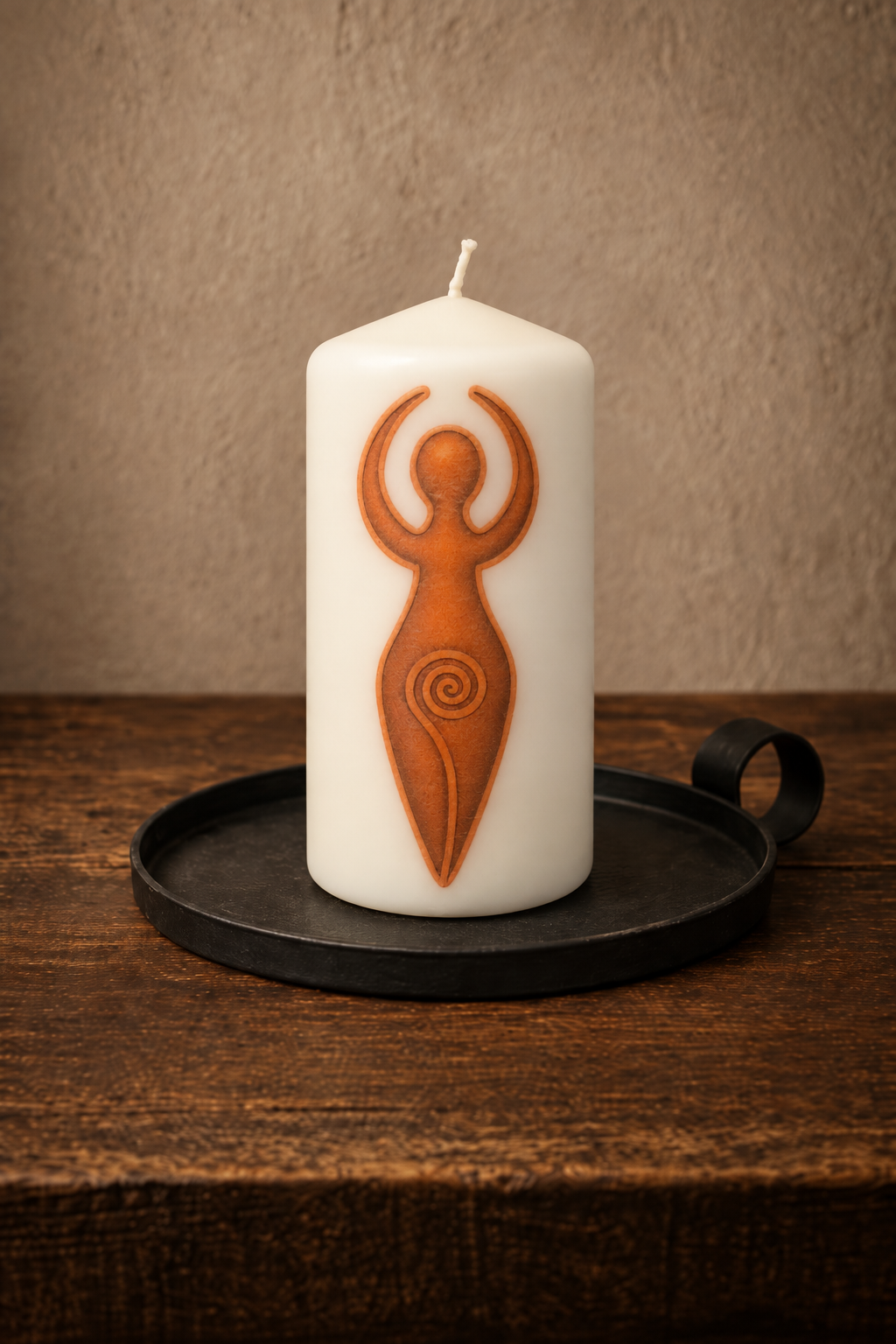 Autumn Equinox Goddess Candle – Harvest Orange