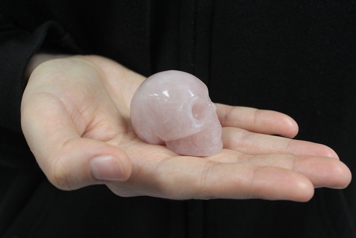 Gemstone Skull - Rose Quartz