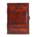 Leather Book of Shadows | Large Deckle-Edge Grimoire, leather notebook product photograph