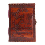 Leather Book of Shadows | Large Deckle-Edge Grimoire, leather notebook product photograph