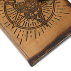 Pentagram & Skull Leather Journal, leather notebook product photograph 7