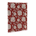 Burgundy Floral Cotton Bound Notebook