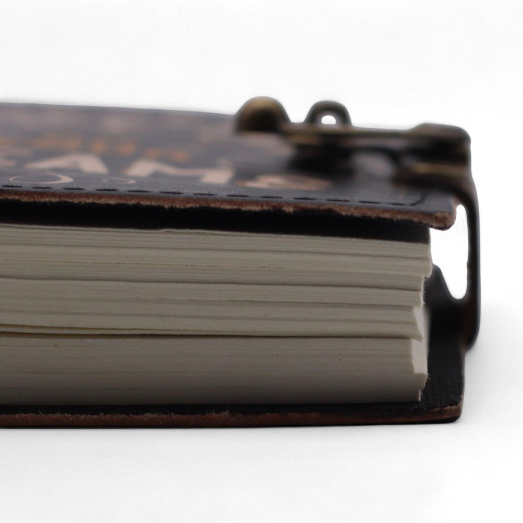 Never Give Up on Your Dreams Leather Journal, leather notebook product photograph 5