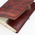 Leather Book of Shadows | Large Deckle-Edge Grimoire, leather notebook product photograph 2