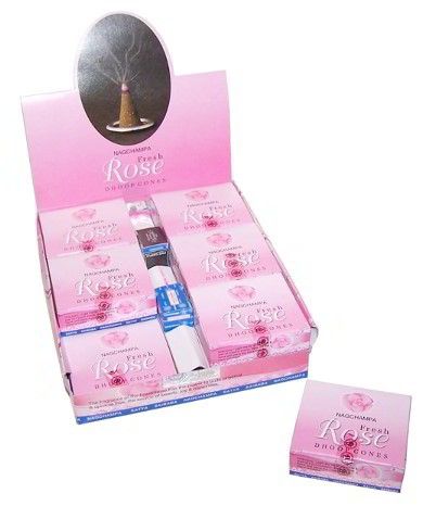 Satya Fresh Rose Dhoop Cones – A Delightful Floral Fragrance for Calm, Romance, and Purification Cones