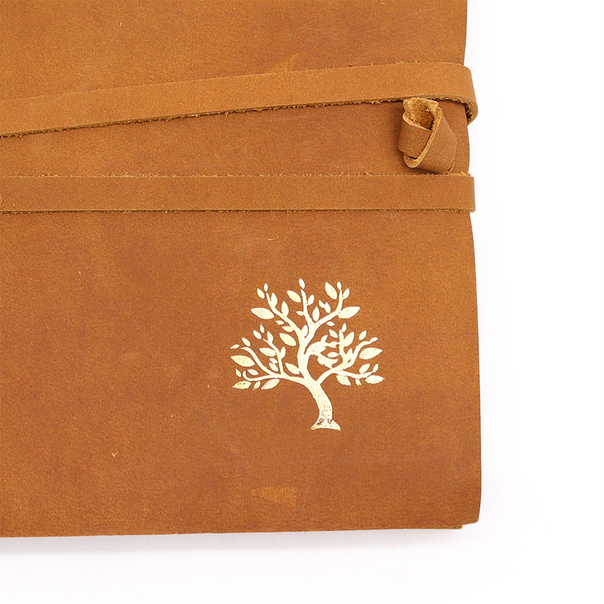 Golden Tree Leather Sketchbook, leather notebook product photograph 5