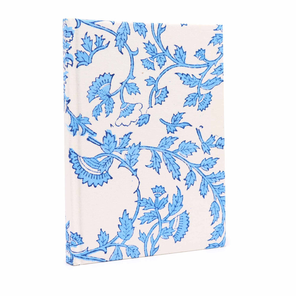 Cotton Bound Notebooks - Pale Blue Floral