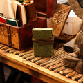 Green Maze Leather Pocket Notebook, leather notebook product photograph