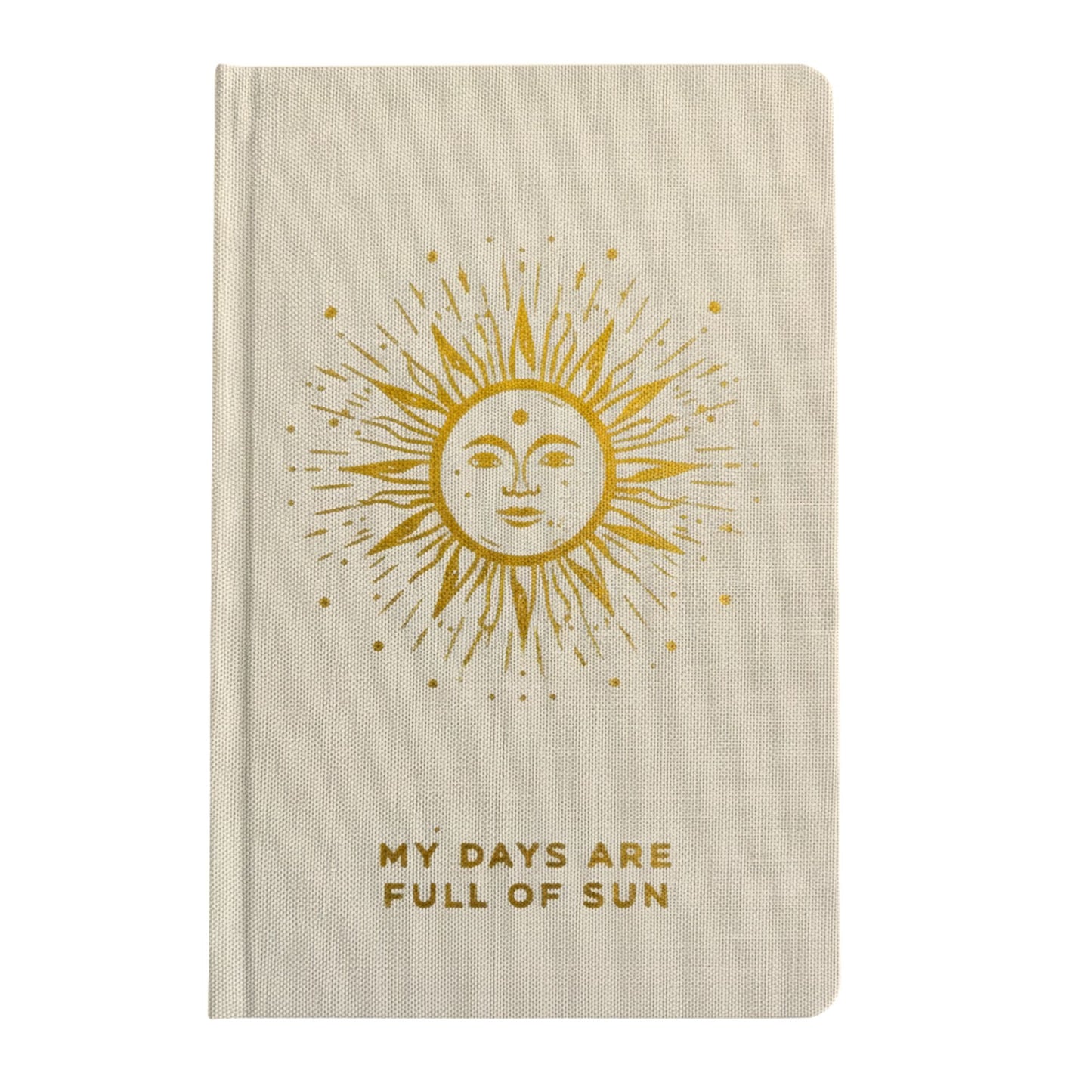 Ivory Gratitude Journal with Gold Lining - 120 pages - My Days are Full of Sun