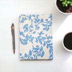 Cotton Bound Notebooks - Pale Blue Floral