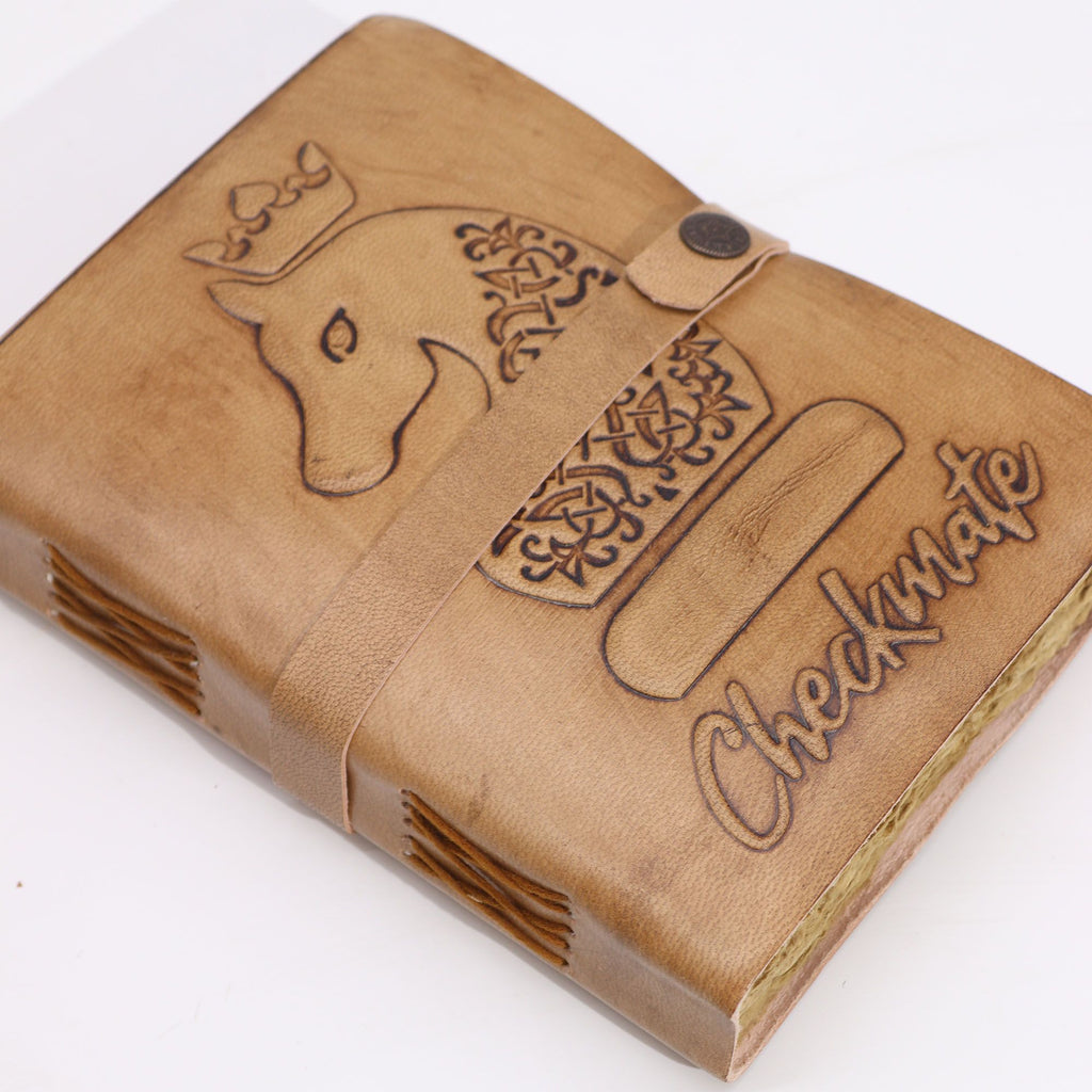 Checkmate Leather Journal, leather notebook product photograph 2