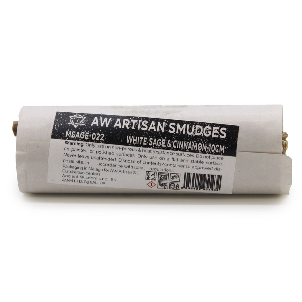 White Sage & Cinnamon Smudge Stick - 10 cm