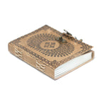 Blue Mandala Leather Journal, leather notebook product photograph 3