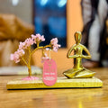 Rose Quartz Crystal Tree Yoga Garden – Namaste Figurine