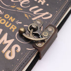 Never Give Up on Your Dreams Leather Journal, leather notebook product photograph 2
