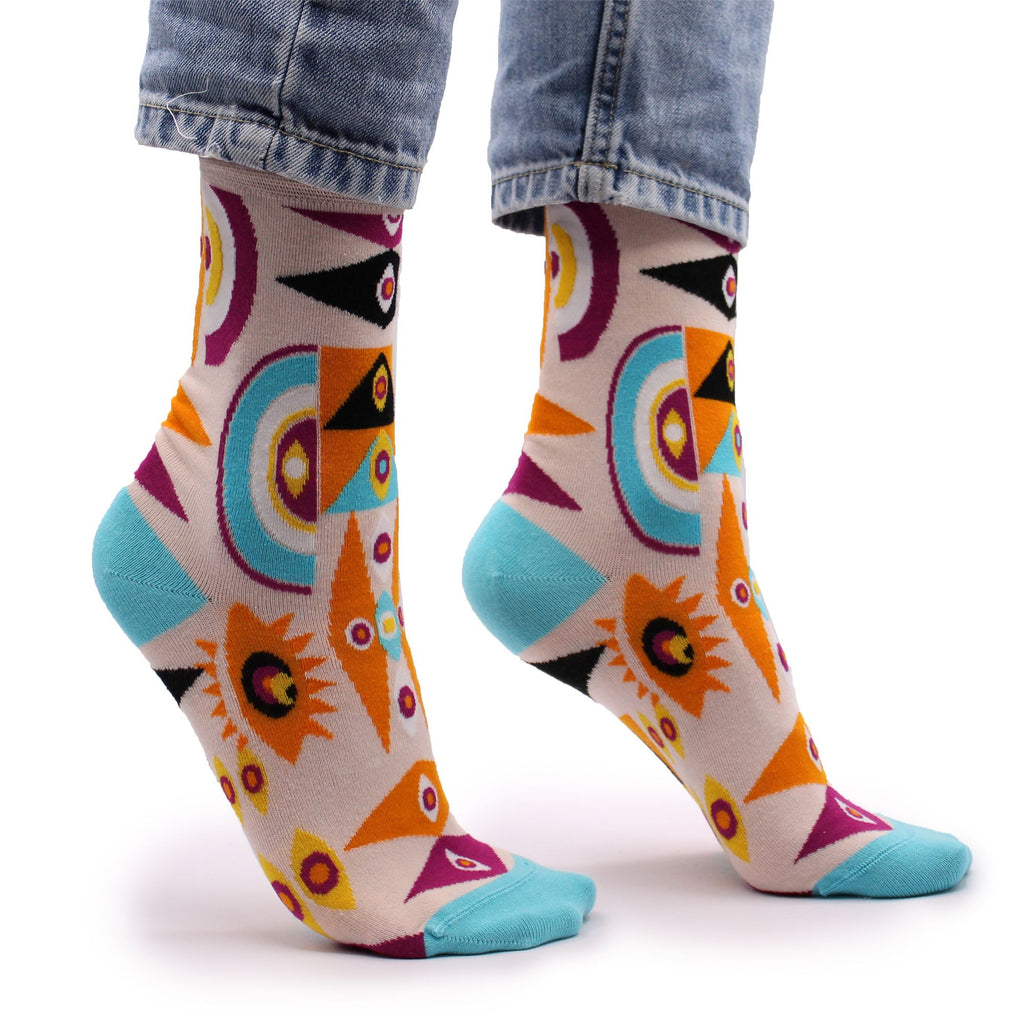Hop Hare Bamboo Socks | Psychedelic Evil Eye
