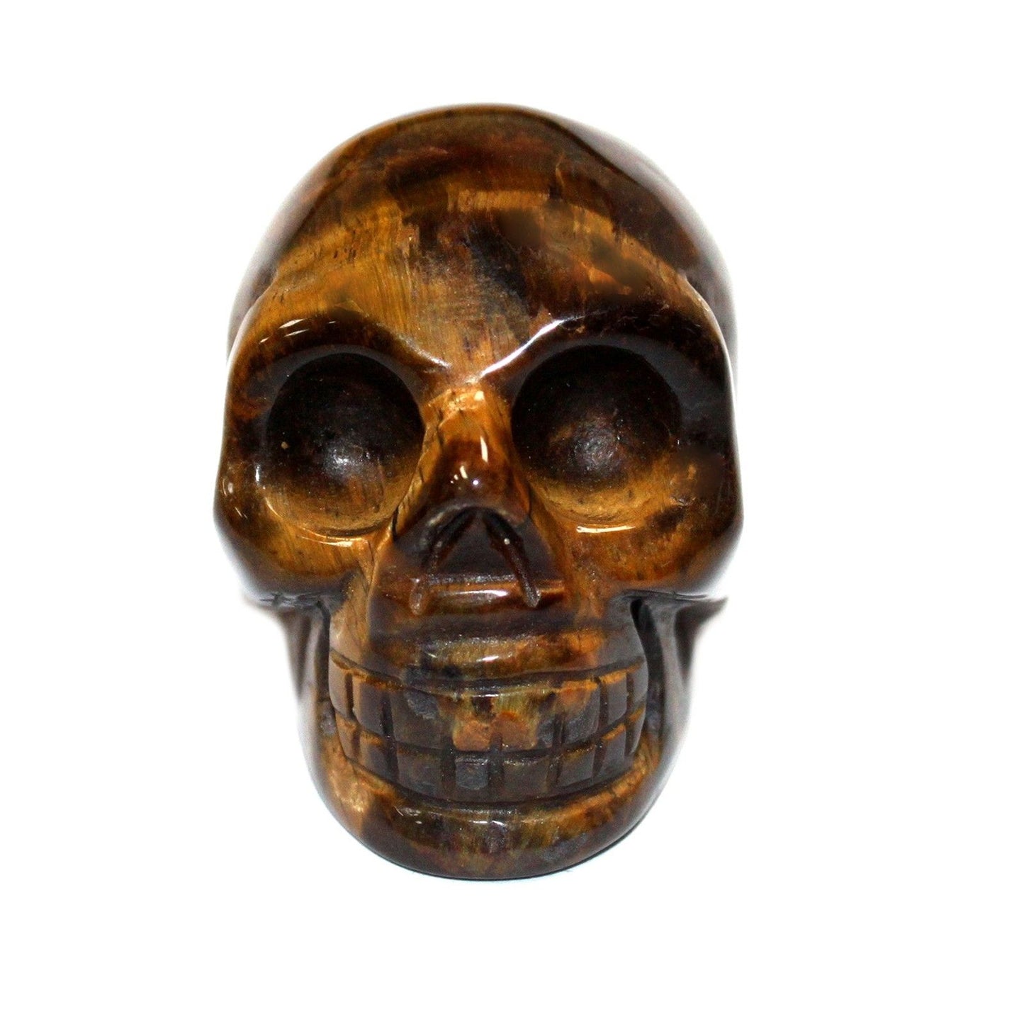 Gemstone Skull - Tiger Eye
