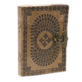 Blue Mandala Leather Journal, leather notebook product photograph