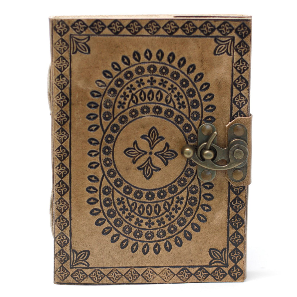 Blue Mandala Leather Journal, leather notebook product photograph 4