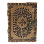 Blue Mandala Leather Journal, leather notebook product photograph 4