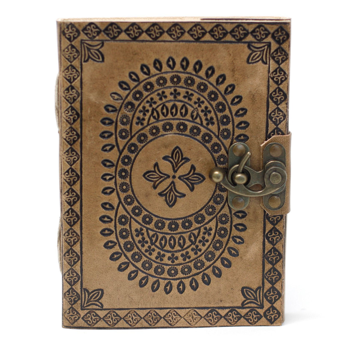 Blue Mandala Leather Journal, leather notebook product photograph 4