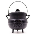 Large Cast Iron Cauldron with Pentagon 21x15cm