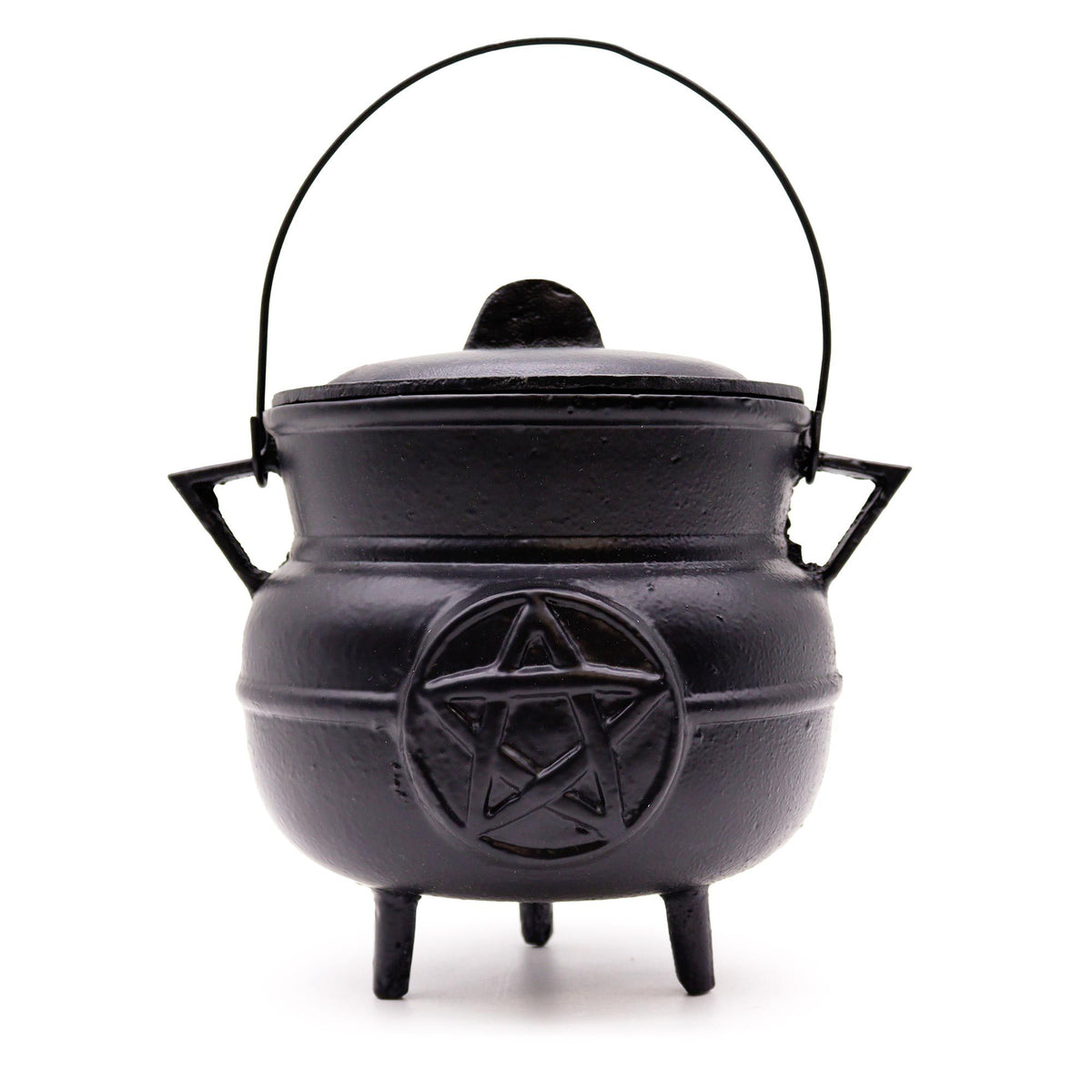 Large Cast Iron Cauldron with Pentagon 21x15cm