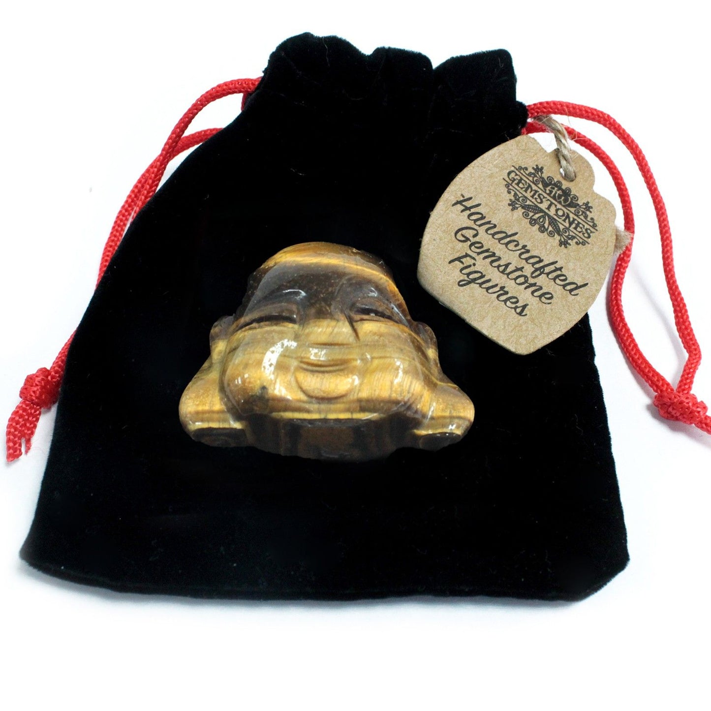 Gemstone Buddha Head - Tiger Eye