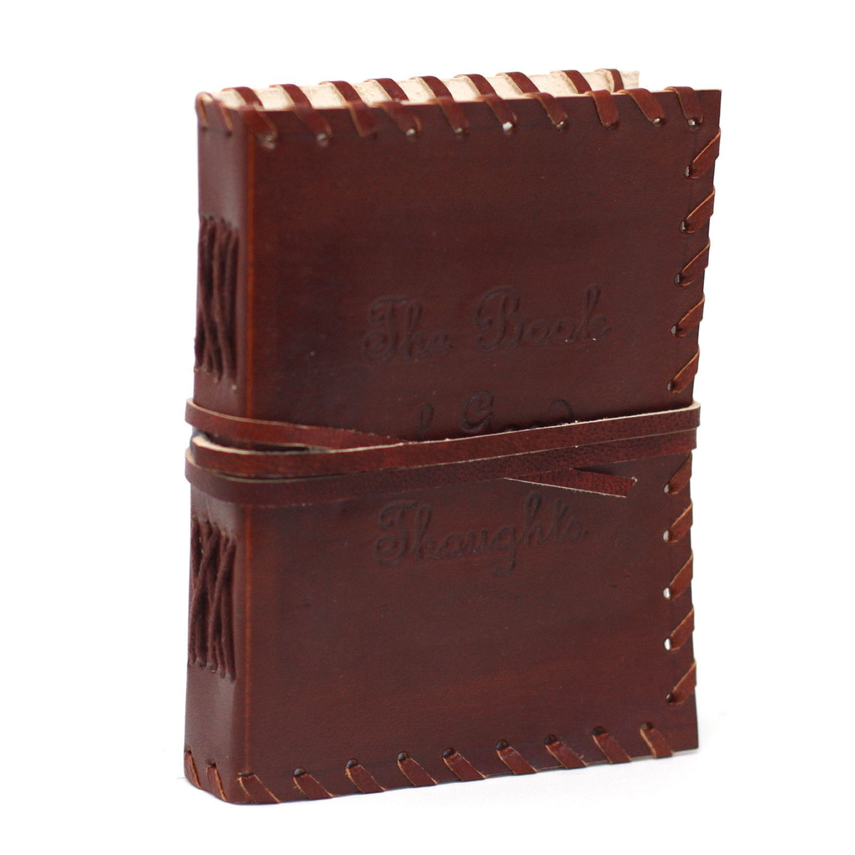Book of Thoughts Leather Wrap Journal, leather notebook product photograph