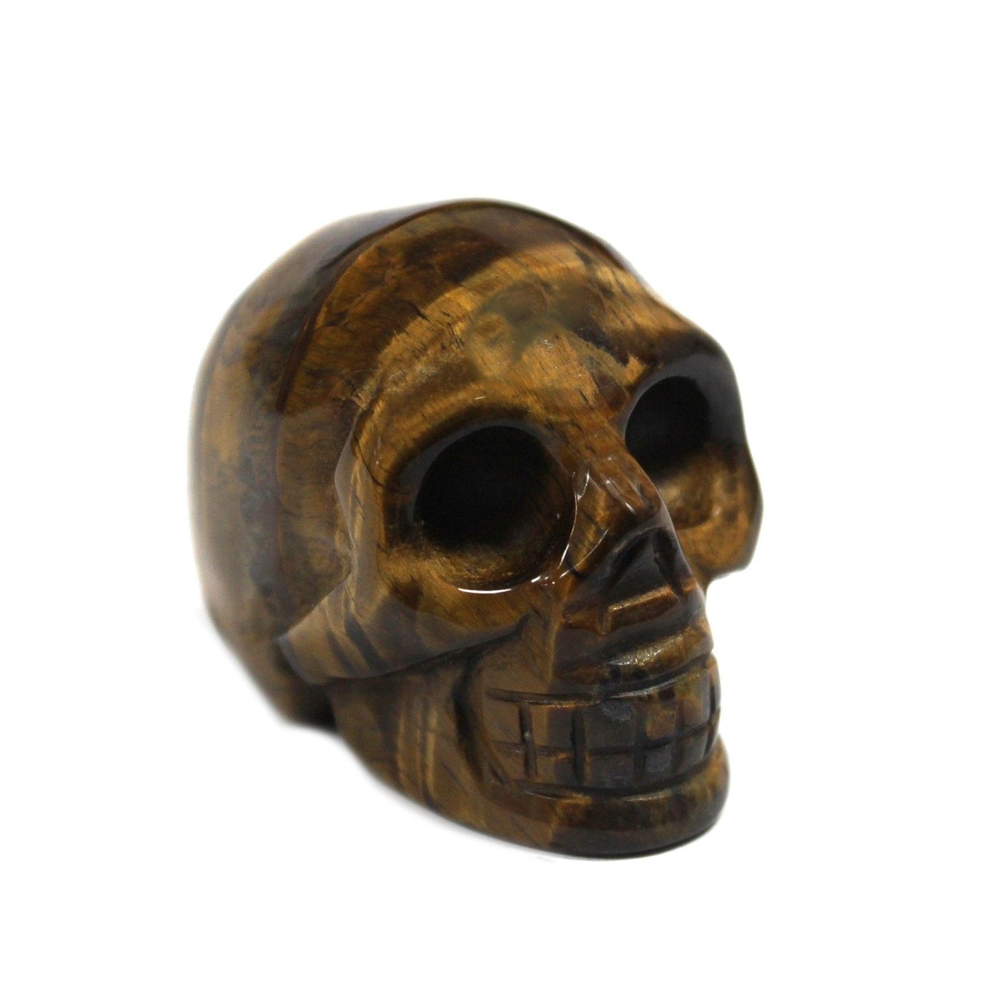 Gemstone Skull - Tiger Eye