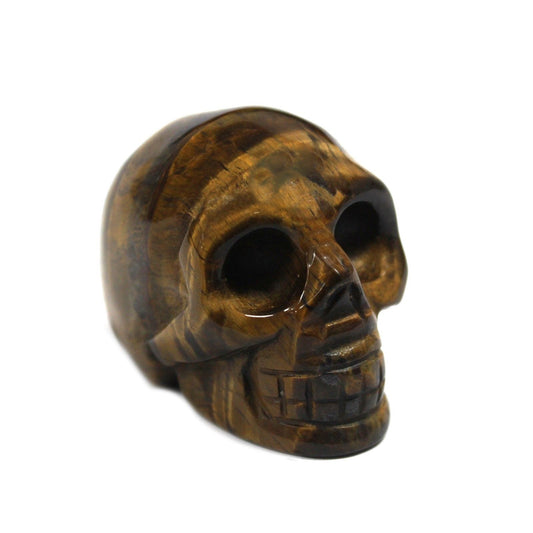 Gemstone Skull - Tiger Eye