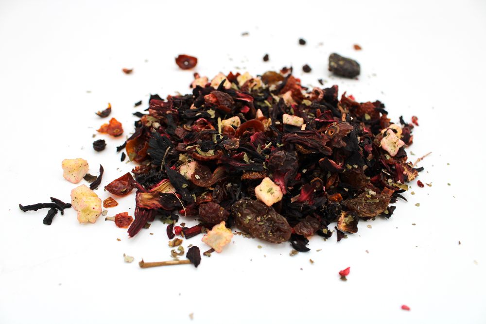 Druid's Forest Berry & Hibiscus Fruit Infusion loose leaf artisan tea, product photograph 2