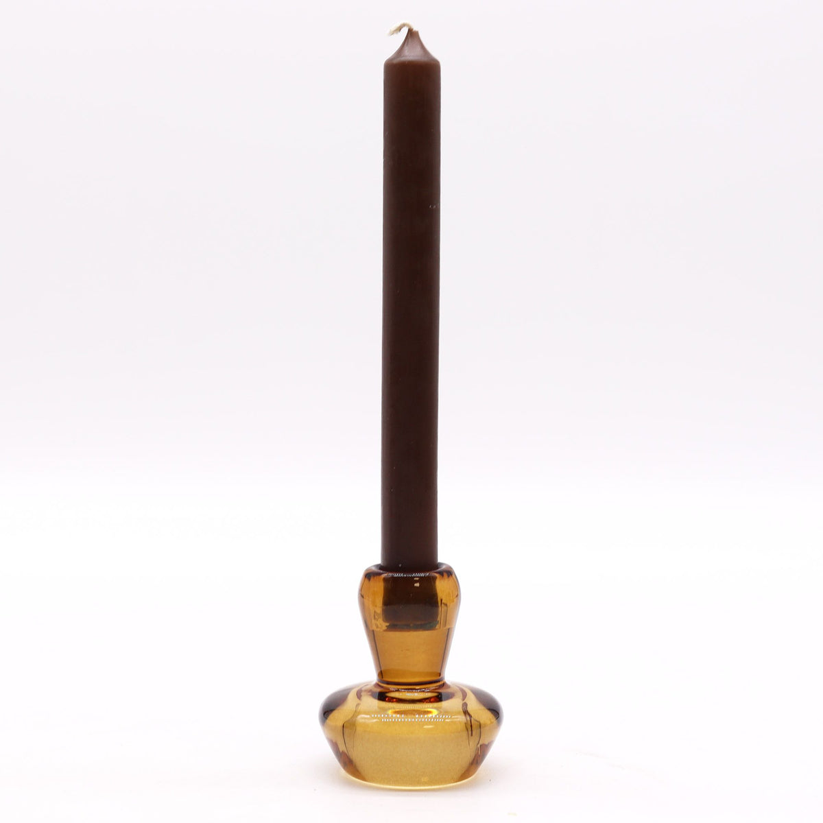 Mushroom Flip Dinner Candle / Tealight Holder - Antique Amber