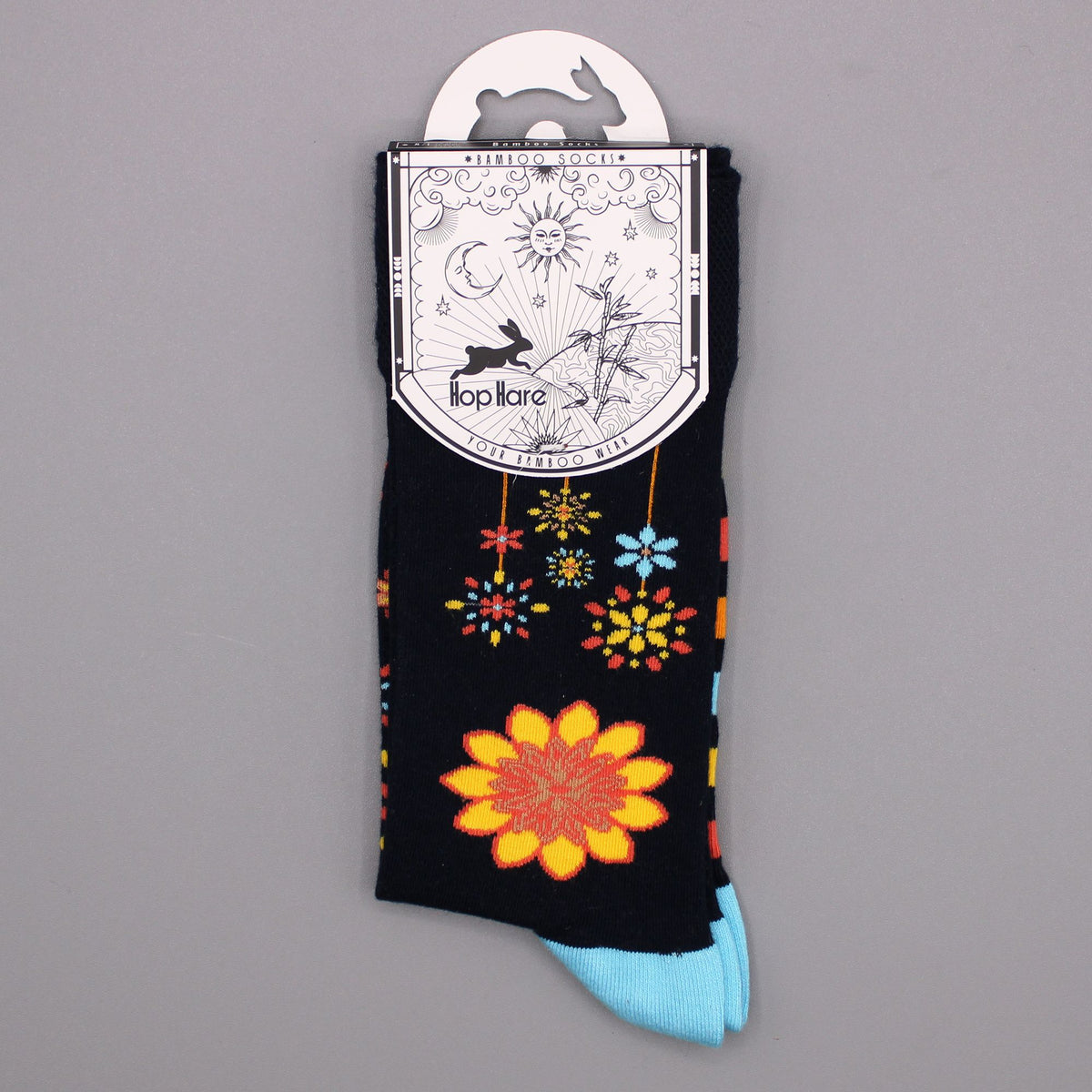 Hop Hare Bamboo Socks M/L | Mandala Flowers