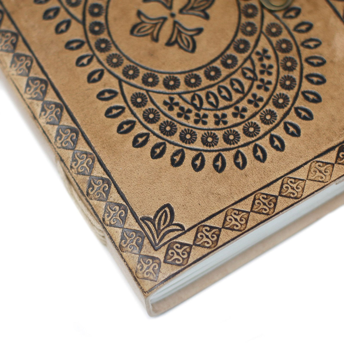 Blue Mandala Leather Journal, leather notebook product photograph 5