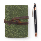 Green Maze Leather Pocket Notebook, leather notebook product photograph 4