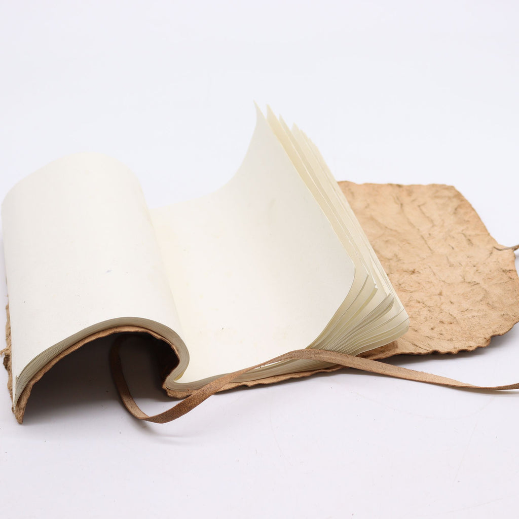 Natural Rolled Leather Travel Journal, leather notebook product photograph 3