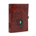 Two Dragons Leather Journal, leather notebook product photograph