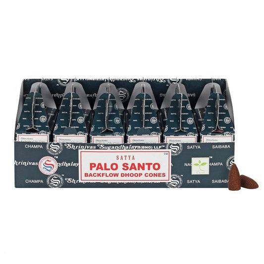 Satya Backflow Dhoop Cones – Palo Santo Fragrance for Purification, Calm, and Sacred Energy