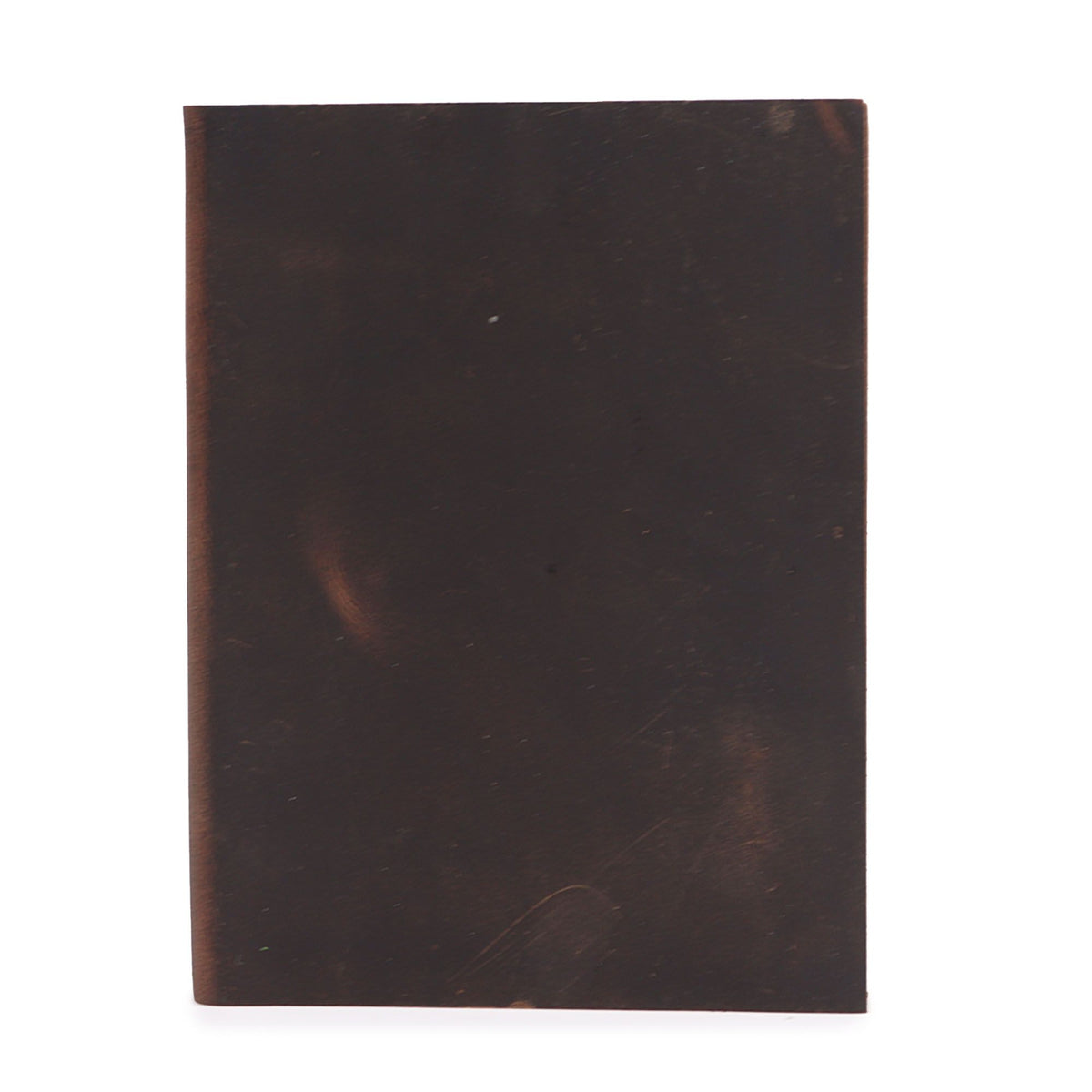 Black Tan Leather Daily Notebook, leather notebook product photograph