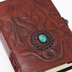 Two Dragons Leather Journal, leather notebook product photograph 2