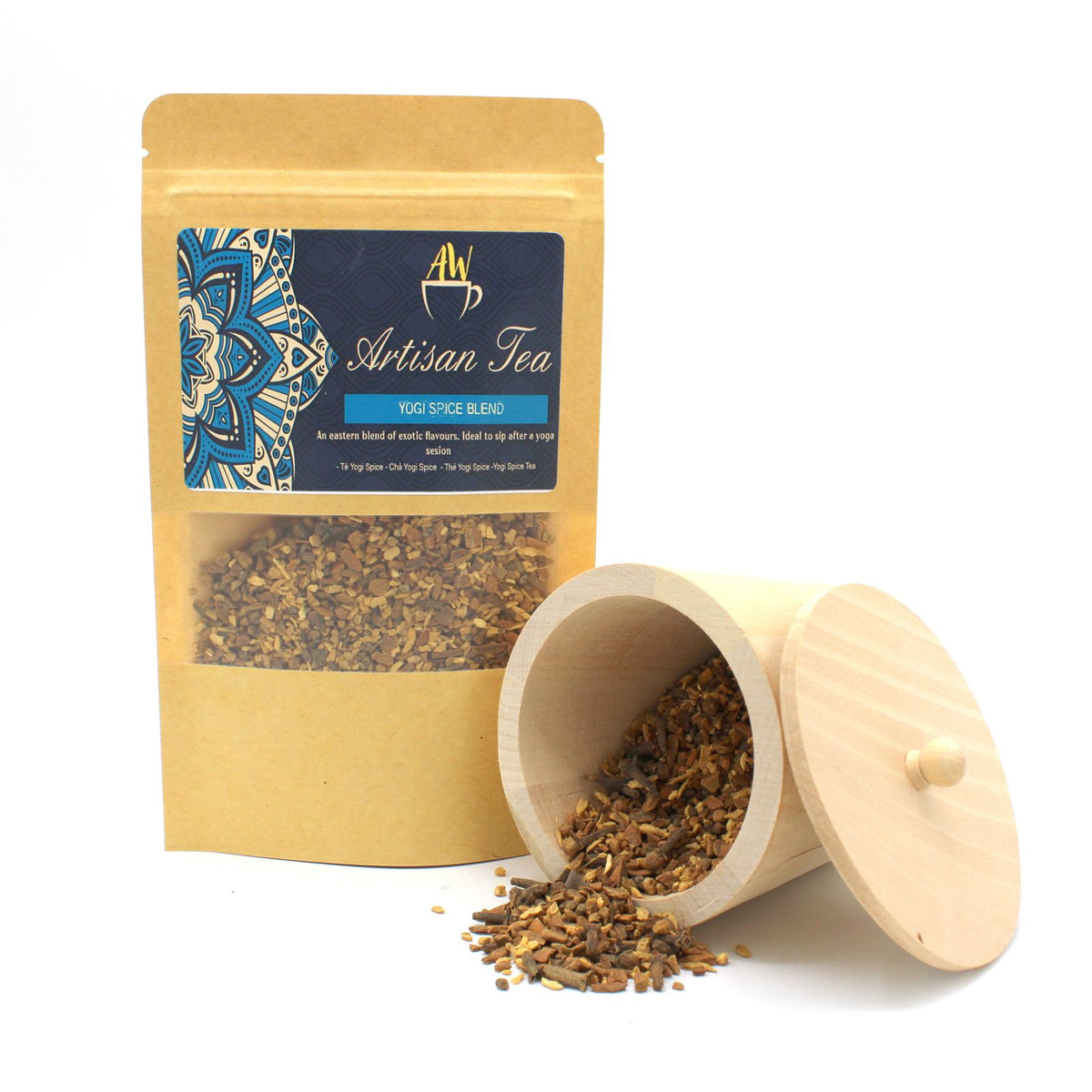 Yogi Spice Cinnamon & Ginger Herbal Infusion loose leaf artisan tea, product photograph