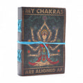My Chakras Are Aligned AF | Leather Chakra Journal, leather notebook product photograph