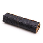 Black Rolled Leather Travel Journal, leather notebook product photograph