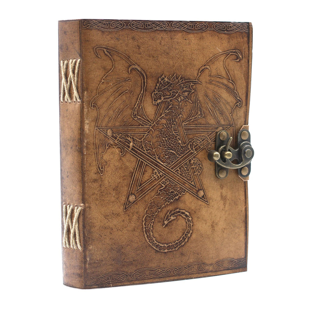Dragon Leather Journal, leather notebook product photograph
